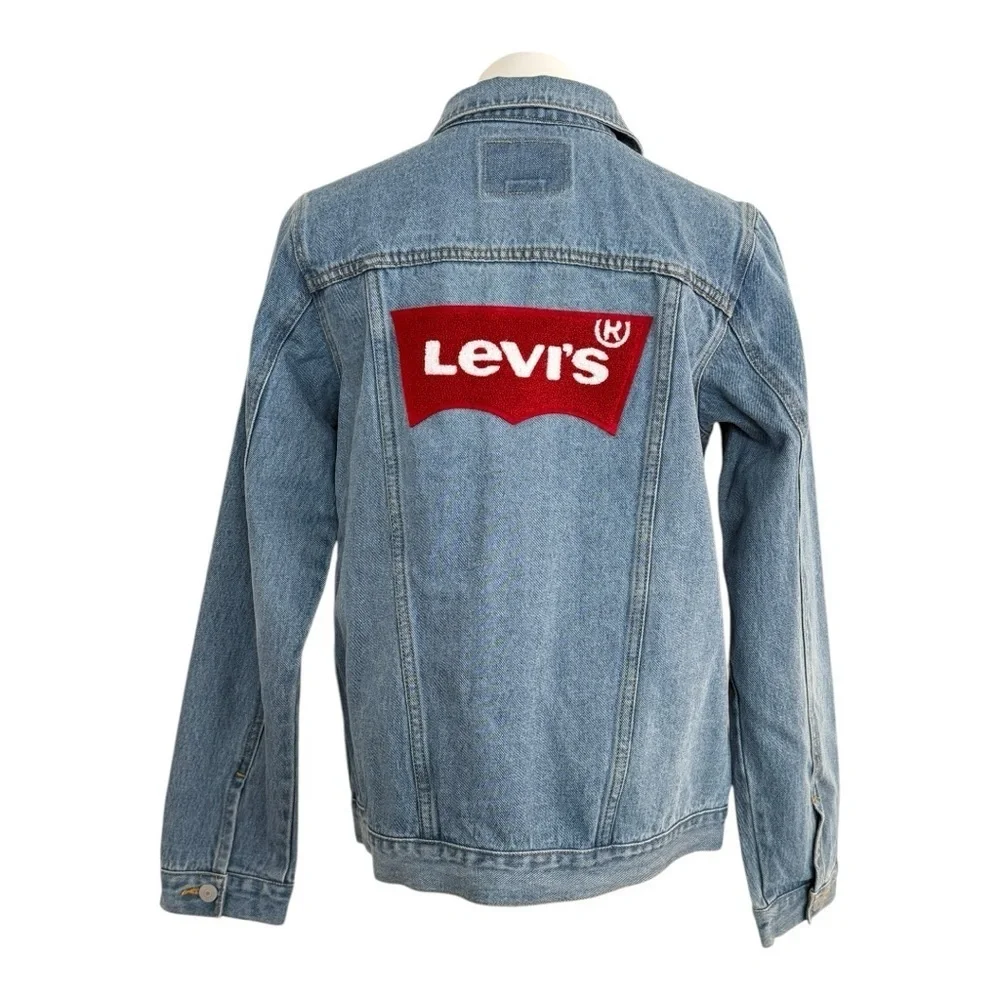 LEVI’S Boys Logo Applique Denim Jacket Size XL NEW
